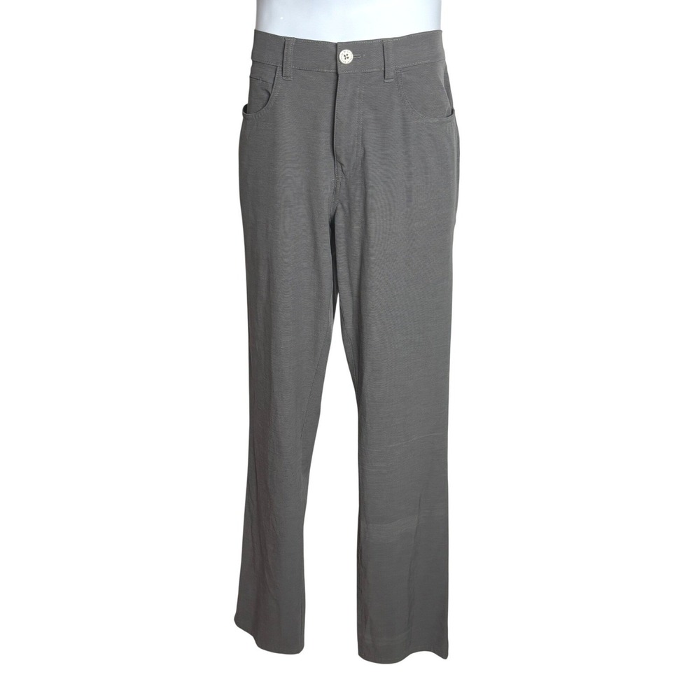 Callaway | Mens Golf Pants Charcoal Gray 5-Pocket Stretch Straight Leg | 32x32 - Picture 2 of 7